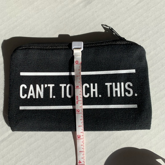 COPY - CAN’T. TOUCH. THIS. Small Zipper Pouch Black - Picture 3 of 5
